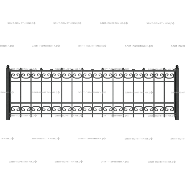 Ограда металлическая № 34
