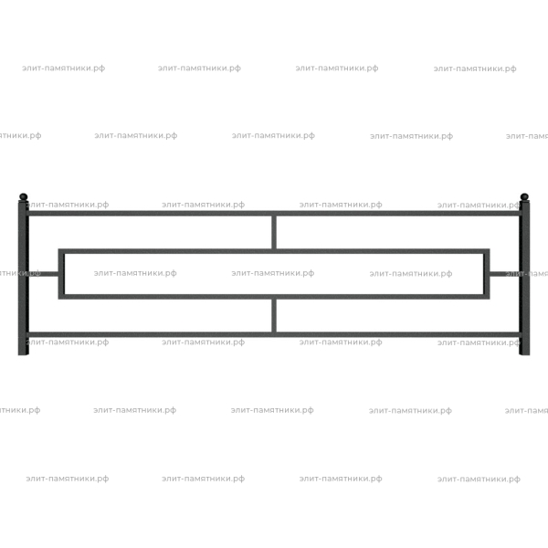 Ограда металлическая № 3