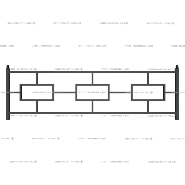 Ограда металлическая № 1