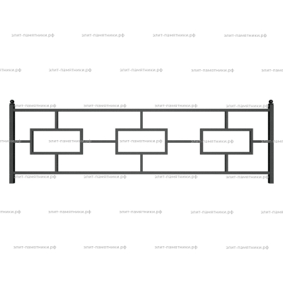 Ограда металлическая № 1