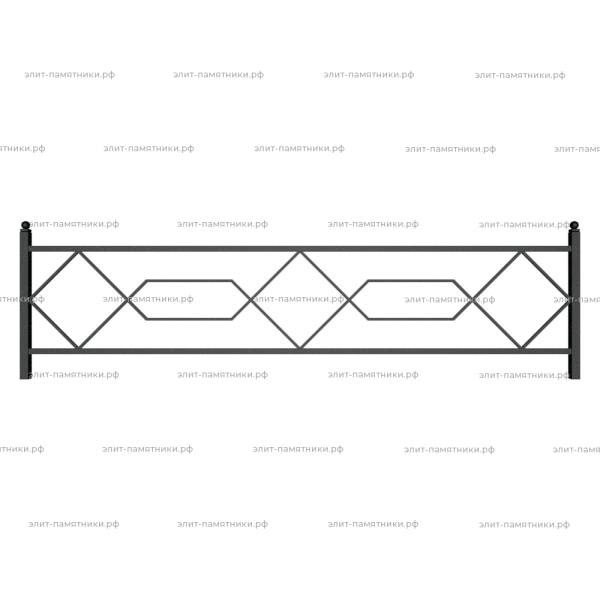 Ограда металлическая № 39
