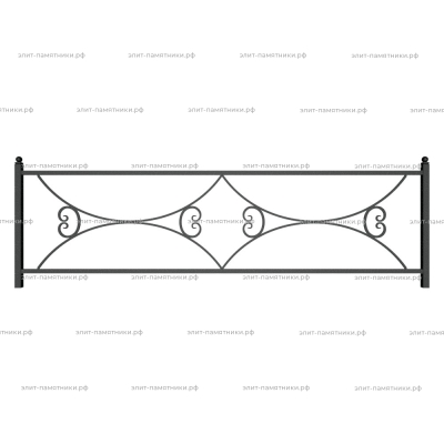 Ограда металлическая № 15