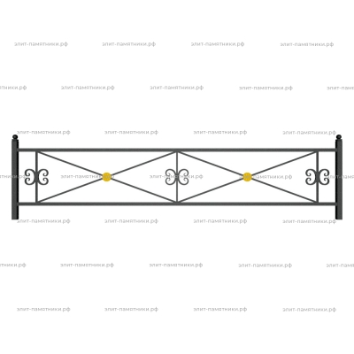Ограда металлическая № 10
